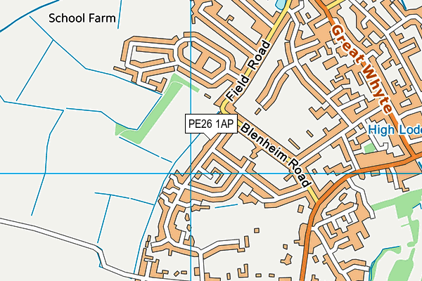 PE26 1AP map - OS VectorMap District (Ordnance Survey)