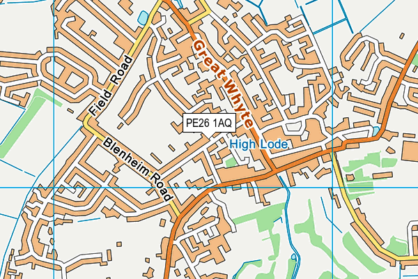 PE26 1AQ map - OS VectorMap District (Ordnance Survey)