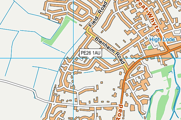 PE26 1AU map - OS VectorMap District (Ordnance Survey)