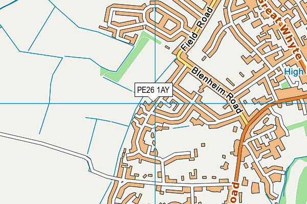 PE26 1AY map - OS VectorMap District (Ordnance Survey)