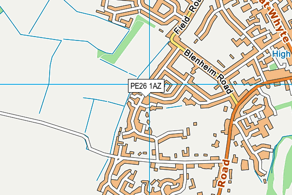 PE26 1AZ map - OS VectorMap District (Ordnance Survey)