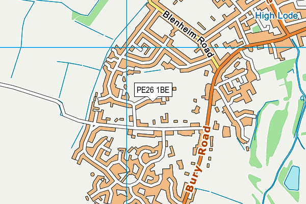 PE26 1BE map - OS VectorMap District (Ordnance Survey)