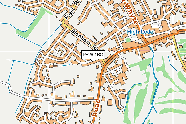 Ramsey Cricket Club map (PE26 1BG) - OS VectorMap District (Ordnance Survey)