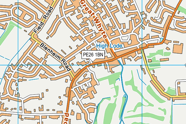 PE26 1BN map - OS VectorMap District (Ordnance Survey)