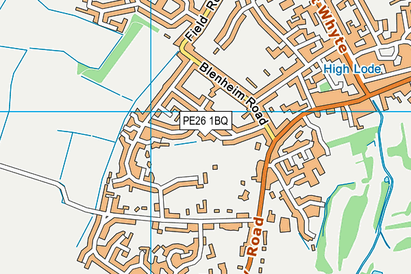 PE26 1BQ map - OS VectorMap District (Ordnance Survey)