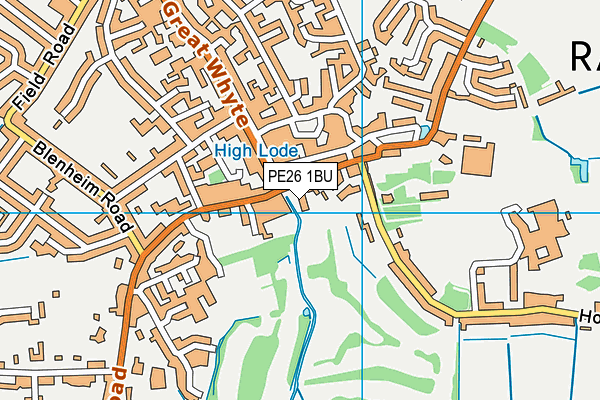 PE26 1BU map - OS VectorMap District (Ordnance Survey)