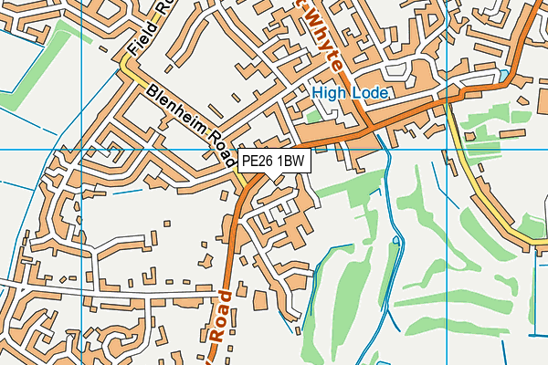 PE26 1BW map - OS VectorMap District (Ordnance Survey)