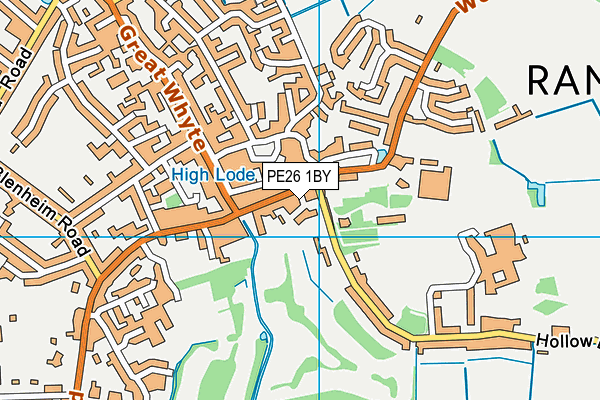 PE26 1BY map - OS VectorMap District (Ordnance Survey)