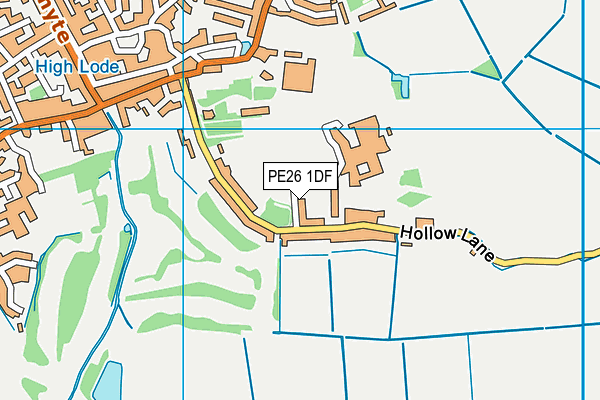 PE26 1DF map - OS VectorMap District (Ordnance Survey)