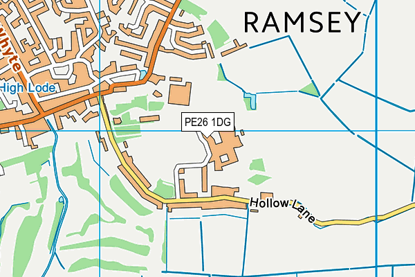 Abbey College, Ramsey map (PE26 1DG) - OS VectorMap District (Ordnance Survey)