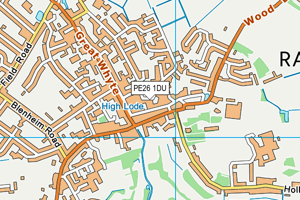 PE26 1DU map - OS VectorMap District (Ordnance Survey)