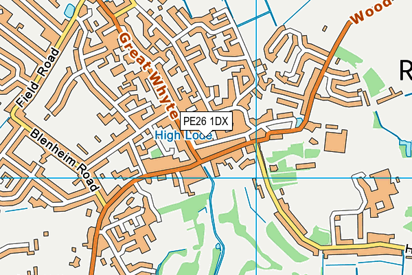 PE26 1DX map - OS VectorMap District (Ordnance Survey)