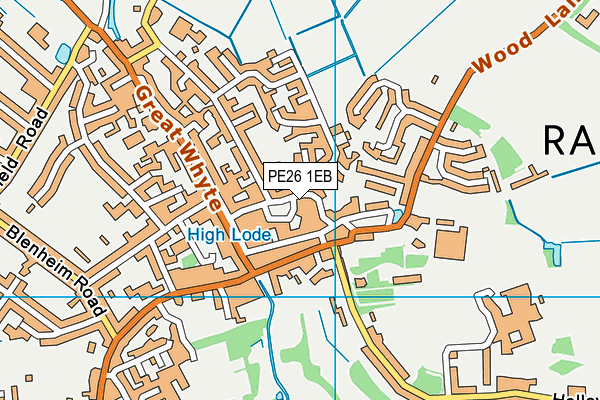 PE26 1EB map - OS VectorMap District (Ordnance Survey)
