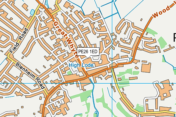 PE26 1ED map - OS VectorMap District (Ordnance Survey)