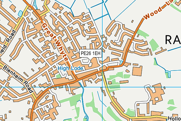 PE26 1EH map - OS VectorMap District (Ordnance Survey)