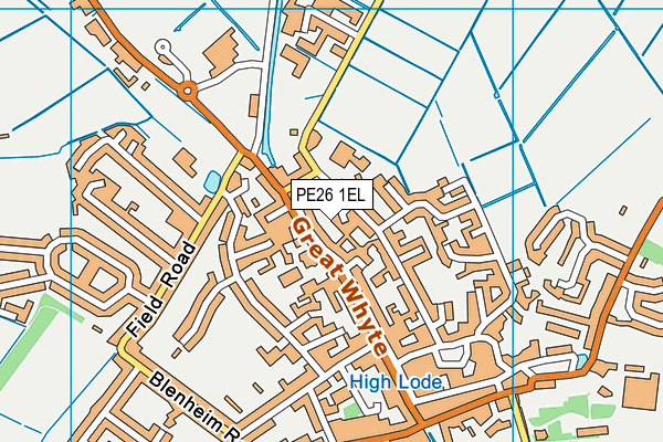 PE26 1EL map - OS VectorMap District (Ordnance Survey)