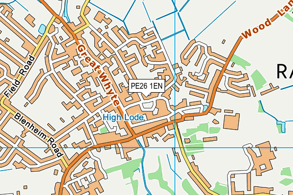 PE26 1EN map - OS VectorMap District (Ordnance Survey)