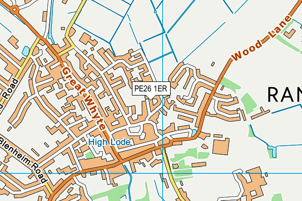 PE26 1ER map - OS VectorMap District (Ordnance Survey)