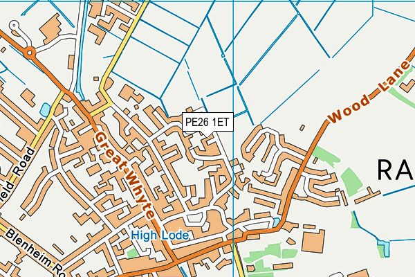 PE26 1ET map - OS VectorMap District (Ordnance Survey)