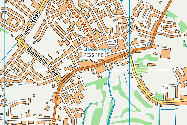 PE26 1FB map - OS VectorMap District (Ordnance Survey)