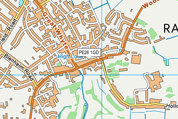 PE26 1GD map - OS VectorMap District (Ordnance Survey)