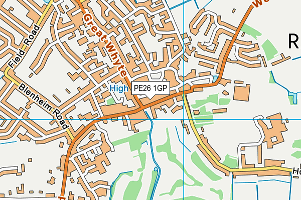 PE26 1GP map - OS VectorMap District (Ordnance Survey)