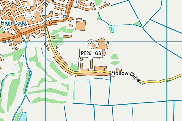 PE26 1GS map - OS VectorMap District (Ordnance Survey)