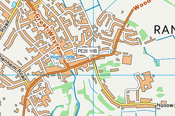 PE26 1HB map - OS VectorMap District (Ordnance Survey)