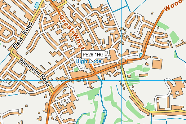 PE26 1HG map - OS VectorMap District (Ordnance Survey)