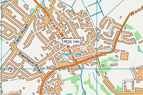 PE26 1HH map - OS VectorMap District (Ordnance Survey)