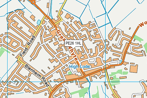 PE26 1HL map - OS VectorMap District (Ordnance Survey)