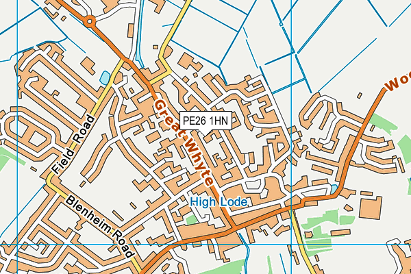 PE26 1HN map - OS VectorMap District (Ordnance Survey)