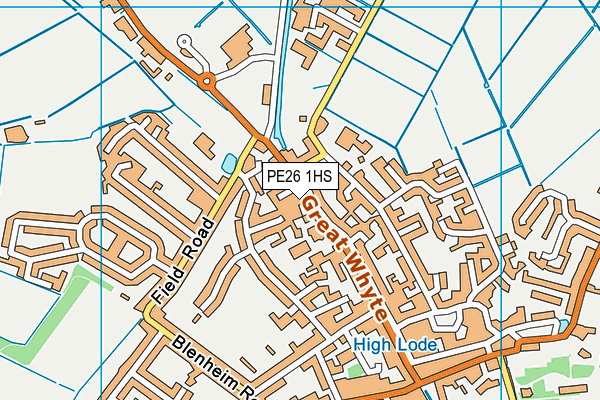 PE26 1HS map - OS VectorMap District (Ordnance Survey)