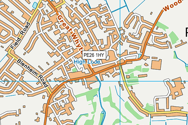 PE26 1HY map - OS VectorMap District (Ordnance Survey)