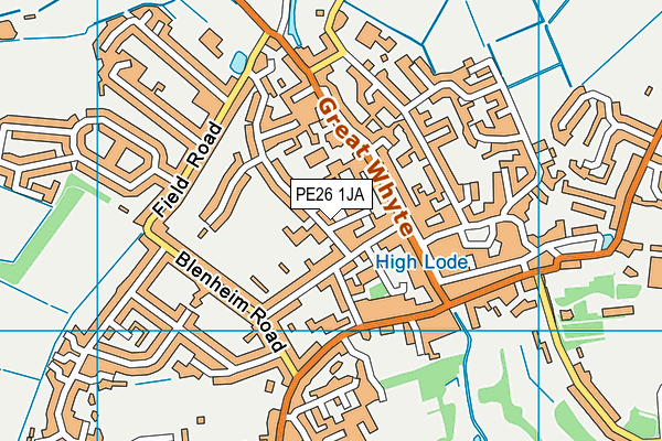 PE26 1JA map - OS VectorMap District (Ordnance Survey)