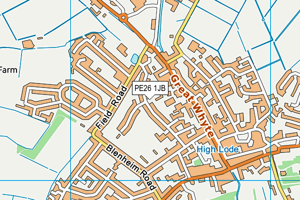 PE26 1JB map - OS VectorMap District (Ordnance Survey)