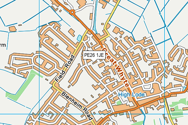 PE26 1JE map - OS VectorMap District (Ordnance Survey)