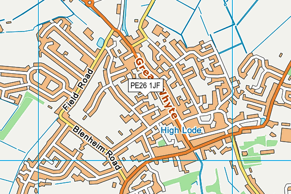 PE26 1JF map - OS VectorMap District (Ordnance Survey)