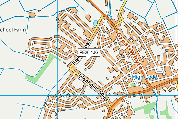 PE26 1JG map - OS VectorMap District (Ordnance Survey)