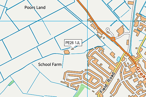PE26 1JL map - OS VectorMap District (Ordnance Survey)