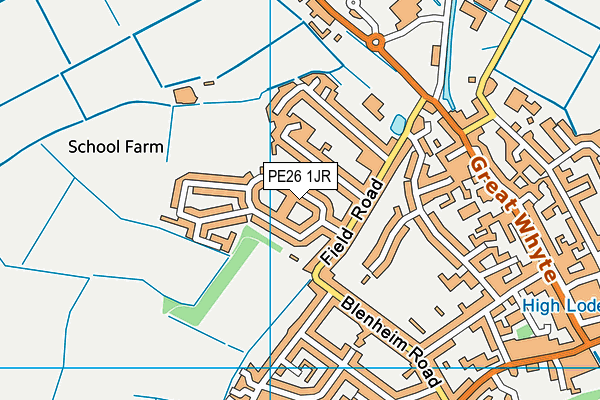PE26 1JR map - OS VectorMap District (Ordnance Survey)