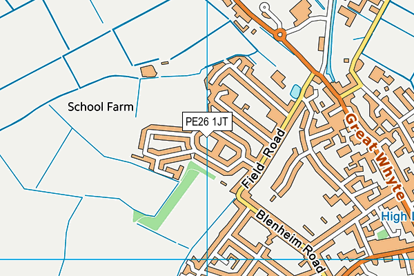 PE26 1JT map - OS VectorMap District (Ordnance Survey)