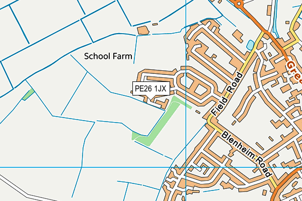 PE26 1JX map - OS VectorMap District (Ordnance Survey)