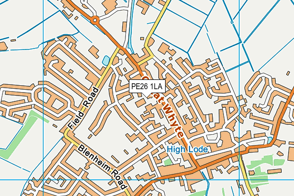 PE26 1LA map - OS VectorMap District (Ordnance Survey)