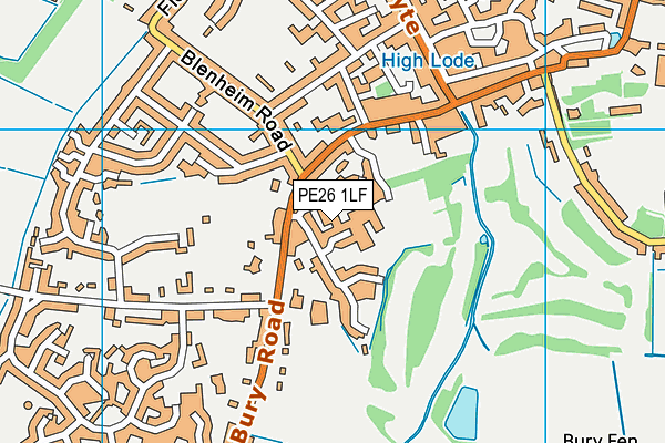 PE26 1LF map - OS VectorMap District (Ordnance Survey)