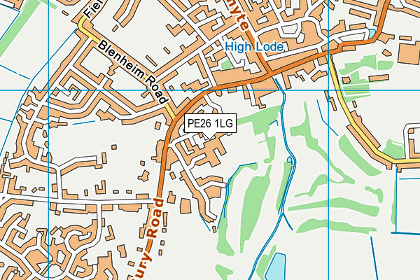 PE26 1LG map - OS VectorMap District (Ordnance Survey)