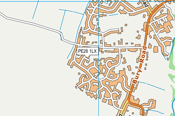 PE26 1LX map - OS VectorMap District (Ordnance Survey)