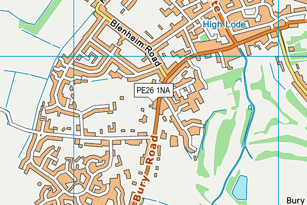 PE26 1NA map - OS VectorMap District (Ordnance Survey)