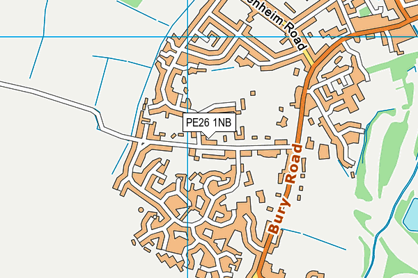 PE26 1NB map - OS VectorMap District (Ordnance Survey)