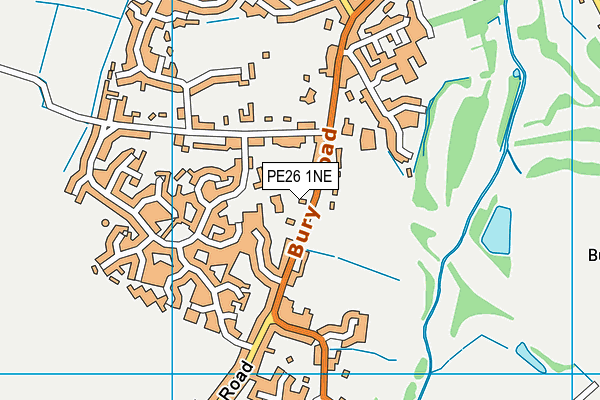 PE26 1NE map - OS VectorMap District (Ordnance Survey)